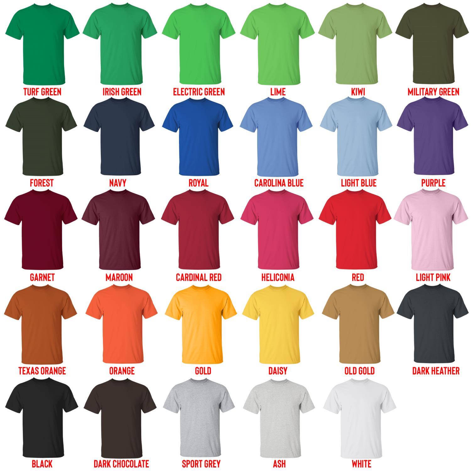 t shirt color chart - Limp Bizkit UK Shop